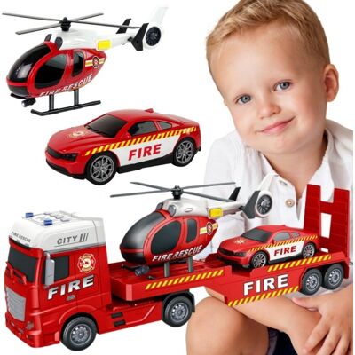 Lean Toys DLA DZIECI ZESTAW POJAZDÓW RATOWNICZYCH AKCESORIA Lean Toys DLA DZIECI ZESTAW POJAZDÓW RATOWNICZYCH AKCESORIA