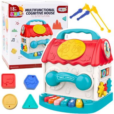 Lean Toys DLA NAJMŁODSZYCH DOMEK EDUKACYJNY DŹWIĘKI AKCESORIA Lean Toys DLA NAJMŁODSZYCH DOMEK EDUKACYJNY DŹWIĘKI AKCESORIA
