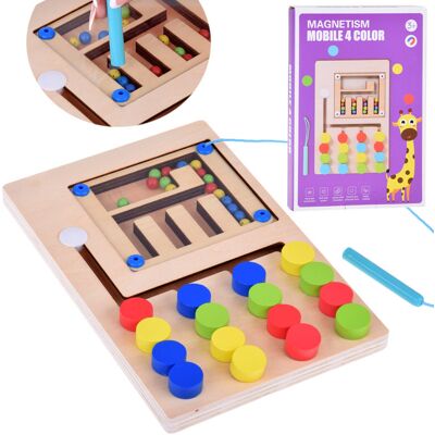 Lean Toys DLA NAJMŁODSZYCH DREWNIANA UKŁADANKA Z 4 KOLOROWYMI KULKAMI Lean Toys DLA NAJMŁODSZYCH DREWNIANA UKŁADANKA Z 4 KOLOROWYMI KULKAMI