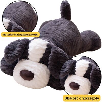 Lean Toys DLA NAJMŁODSZYCH MASKOTKA PRZYTULANKA PIESEK CIEMNOSZARY Lean Toys DLA NAJMŁODSZYCH MASKOTKA PRZYTULANKA PIESEK CIEMNOSZARY