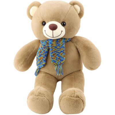 Lean Toys DLA NAJMŁODSZYCH PLUSZOWA MASKOTKA MIŚ SZALIK Lean Toys DLA NAJMŁODSZYCH PLUSZOWA MASKOTKA MIŚ SZALIK