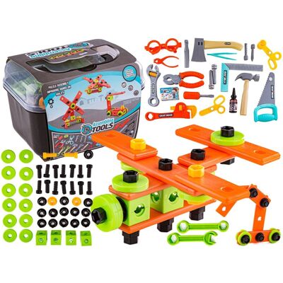 Lean Toys Dla Najmłodszych W Kuferku, Klocki Konstrukcyjne Narzędzia Lean Toys Dla Najmłodszych W Kuferku, Klocki Konstrukcyjne Narzędzia