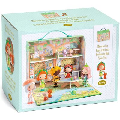 Maison des bois de Sylvia & fox Tinyly Djeco - Miniaturowy Dom z Sceną Natury Maison des bois de Sylvia & fox Tinyly Djeco - Miniaturowy Dom z Sceną Natury