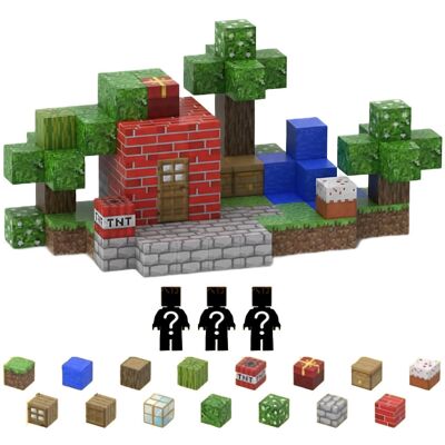 Inny producent Dream World Zestaw Minecraft Klocki Magnetyczne Domek z Cegły 108 el. XJB108 Inny producent Dream World Zestaw Minecraft Klocki Magnetyczne Domek z Cegły 108 el. XJB108
