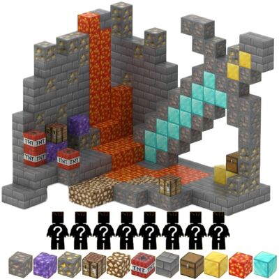 Inny producent Dream World Zestaw Minecraft Klocki Magnetyczne Kopalnia 268 el. XJB107 Inny producent Dream World Zestaw Minecraft Klocki Magnetyczne Kopalnia 268 el. XJB107