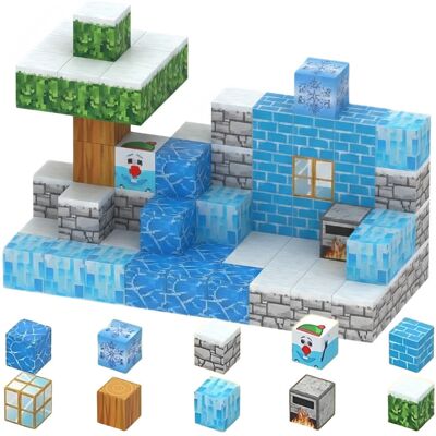 Inny producent Dream World Zestaw Minecraft Klocki Magnetyczne Lodowy Dom 75 el. XJB074 Inny producent Dream World Zestaw Minecraft Klocki Magnetyczne Lodowy Dom 75 el. XJB074