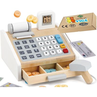 Viga Drewniana Kasa Fiskalna Zabawkowa Dla Dzieci Zabawki Do Przedszkola Szkoły Montessori Viga Drewniana Kasa Fiskalna Zabawkowa Dla Dzieci Zabawki Do Przedszkola Szkoły Montessori