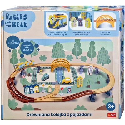 Trefl Drewniana Kolejka Babies And The Bear Pociąg Elektryczny Bobaski I Miś Trefl Drewniana Kolejka Babies And The Bear Pociąg Elektryczny Bobaski I Miś