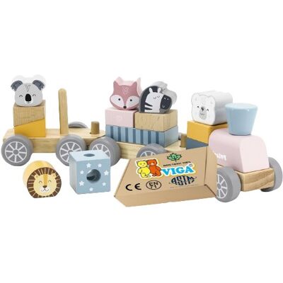 Drewniana Kolejka Sorter Viga POCIĄG zabawka edukacyjna dla niemowląt 18m+ montessori Drewniana Kolejka Sorter Viga POCIĄG zabawka edukacyjna dla niemowląt 18m+ montessori