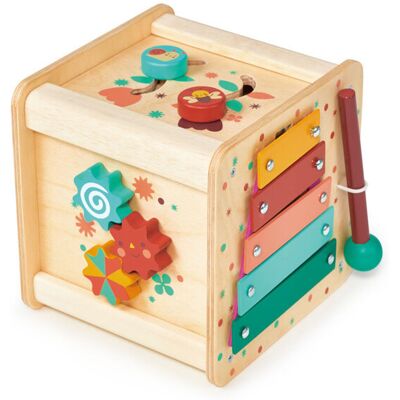 Mentari Toys Drewniana kostka sensoryczna, Mentari Mentari Toys Drewniana kostka sensoryczna, Mentari