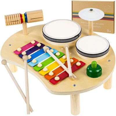 click4toys Drewniana Perkusja Dla Dzieci Cymbałki Zabawka Muzyczna Zestaw Muzyczny click4toys Drewniana Perkusja Dla Dzieci Cymbałki Zabawka Muzyczna Zestaw Muzyczny