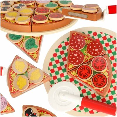 Artemis Drewniana Pizza do Krojenia dla Dzieci na Rzep Akcesoria Dodatki Zestaw XXL Artemis Drewniana Pizza do Krojenia dla Dzieci na Rzep Akcesoria Dodatki Zestaw XXL