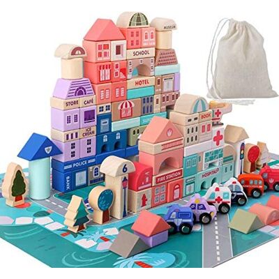 Doris Drewniane Klocki Edukacyjne Miasto Zestaw Xxl 115 Doris Drewniane Klocki Edukacyjne Miasto Zestaw Xxl 115