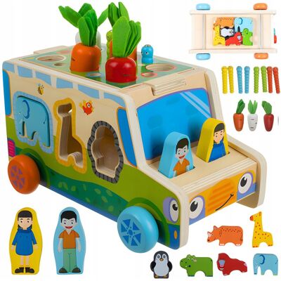 aaa Drewniany Sorter Edukacyjny Autko Gry Magnesy Układanka Zabawka Dla Dzieci aaa Drewniany Sorter Edukacyjny Autko Gry Magnesy Układanka Zabawka Dla Dzieci
