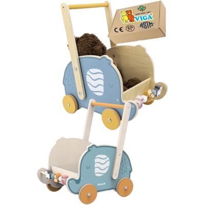 DREWNIANY WÓZEK dla dzieci Zabawka Nauka Chodzenia Chodzik Pchacz VIGA 12m+ montessori DREWNIANY WÓZEK dla dzieci Zabawka Nauka Chodzenia Chodzik Pchacz VIGA 12m+ montessori