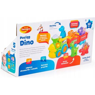 Dumel Interaktywny Pociąg Dino Ciuchcia 5 Zwierzątek Światło Dźwięk 44707 Dumel Interaktywny Pociąg Dino Ciuchcia 5 Zwierzątek Światło Dźwięk 44707