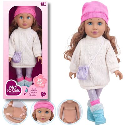 Bounn Duża Lalka Dziewczynka 45 Cm Jak Żywa Realistyczna Akcesoria na Prezent 3+ Bounn Duża Lalka Dziewczynka 45 Cm Jak Żywa Realistyczna Akcesoria na Prezent 3+