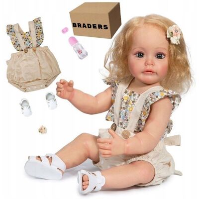 DUŻA LALKA REBORN REALISTYCZNA JAK ŻYWA 55cm prawdziwe niemowlę Akcesoria Braders DUŻA LALKA REBORN REALISTYCZNA JAK ŻYWA 55cm prawdziwe niemowlę Akcesoria Braders