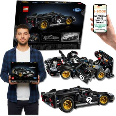 DUŻE AUTO LEGO TECHNIC Ford GT40 MKII 1966 (42223) Duży Samochód Lego 18+ Dla Niego Męża Chłopaka Mężczyzny Ojca + EBOOK-1 DUŻE AUTO LEGO TECHNIC Ford GT40 MKII 1966 (42223) Duży Samochód Lego 18+ Dla Niego Męża Chłopaka Mężczyzny Ojca + EBOOK-1