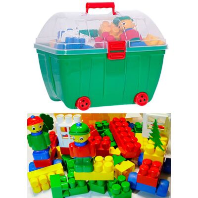 Duże Klocki Konstrukcyjne Hemar K3, W Kuferku Medium (Zielonym) Duże Klocki Konstrukcyjne Hemar K3, W Kuferku Medium (Zielonym)