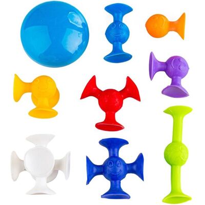 Lean Toys Duze Klocki Konstrukcyjne, Kolorowe Przyssawki Lean Toys Duze Klocki Konstrukcyjne, Kolorowe Przyssawki