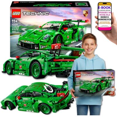 DUŻE KLOCKI LEGO AUTO Technic Porsche GT3 R • Design DINOZAURA • model premium Lego Na Urodziny Dzień Dziecka Święta + EBOOK-3 DUŻE KLOCKI LEGO AUTO Technic Porsche GT3 R • Design DINOZAURA • model premium Lego Na Urodziny Dzień Dziecka Święta + EBOOK-3