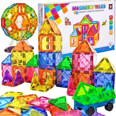 Doris Duże Klocki Magnetyczne, Kafelki, Płytki,Zestaw Xxl 70 El Rainbow Magnetic Tiles Doris Duże Klocki Magnetyczne, Kafelki, Płytki,Zestaw Xxl 70 El Rainbow Magnetic Tiles