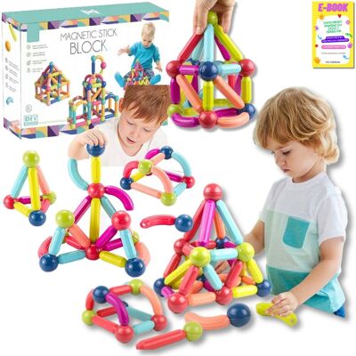 Pltb Duże Klocki Magnetyczne Konstrukcyjne Magnetic Dla Dzieci 120El Panele Konstrukcyjne Klocki Prezent + Ebook Pltb Duże Klocki Magnetyczne Konstrukcyjne Magnetic Dla Dzieci 120El Panele Konstrukcyjne Klocki Prezent + Ebook