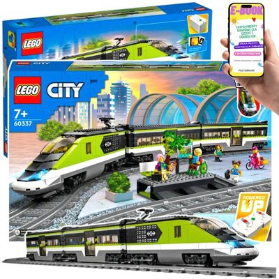 DUŻE LEGO® City Ekspresowy pociąg pasażerski • zdalne sterowanie, światła LED, Powered Up i 24 tory (60337) Lego Dla Chłopca Dziecka + EBOOK DUŻE LEGO® City Ekspresowy pociąg pasażerski • zdalne sterowanie, światła LED, Powered Up i 24 tory (60337) Lego Dla Chłopca Dziecka + EBOOK