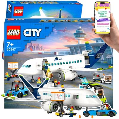 DUŻE LEGO City Samolot pasażerski z realistycznym wnętrzem, pojazdami lotniskowymi i 9 minifigurkami (60367) Lego Dla Chłopca 8 9 10 11 12 13 14 Lat.. DUŻE LEGO City Samolot pasażerski z realistycznym wnętrzem, pojazdami lotniskowymi i 9 minifigurkami (60367) Lego Dla Chłopca 8 9 10 11 12 13 14 Lat..