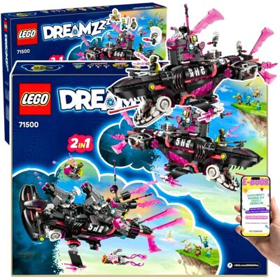DUŻE LEGO® DREAMZzz Koszmarny Rekinokręt podwodny • 3 w 1 • rekin, łódź podwodna, okręt wojenny (71500) Lego Dla Dzieci i Dorosłych + EBOOK DUŻE LEGO® DREAMZzz Koszmarny Rekinokręt podwodny • 3 w 1 • rekin, łódź podwodna, okręt wojenny (71500) Lego Dla Dzieci i Dorosłych + EBOOK