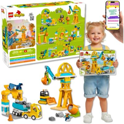 DUŻE LEGO DUPLO Plac Budowy z Pojazdami 3w1 Duży Zestaw Edukacyjny (10476) Lego dla 4 5 6 7 8 Latka + EBOOK DUŻE LEGO DUPLO Plac Budowy z Pojazdami 3w1 Duży Zestaw Edukacyjny (10476) Lego dla 4 5 6 7 8 Latka + EBOOK
