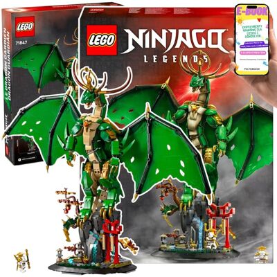 DUŻE LEGO® NINJAGO Smok-strażnik z ruchomą głową i skrzydłami + podstawka kolekcjonerska z minifigurką Mistrza Wu (71847) Lego Dla Chłopca 15 16 17 .. DUŻE LEGO® NINJAGO Smok-strażnik z ruchomą głową i skrzydłami + podstawka kolekcjonerska z minifigurką Mistrza Wu (71847) Lego Dla Chłopca 15 16 17 ..
