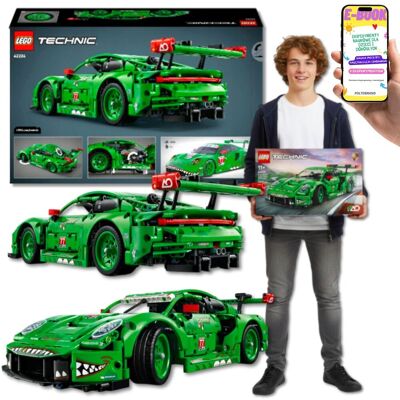 DUŻE LEGO TECHNIC AUTO Porsche 911 GT3 R REXY AO Racing (42224) • Wyścigowy Hit Lego Samochód Dla Chłopca 12 13 14 15 Latka + EBOOK DUŻE LEGO TECHNIC AUTO Porsche 911 GT3 R REXY AO Racing (42224) • Wyścigowy Hit Lego Samochód Dla Chłopca 12 13 14 15 Latka + EBOOK