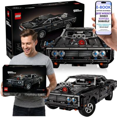 DUŻE LEGO Technic Dodge Charger Dominica Toretto 42231 + E-BOOK-2 DUŻE LEGO Technic Dodge Charger Dominica Toretto 42231 + E-BOOK-2