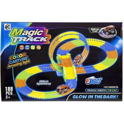 Lean Toys DUZY DLA DZIECI TOR SAMOCHODOWY ŚWIECĄCY W CIEMNOŚCI Lean Toys DUZY DLA DZIECI TOR SAMOCHODOWY ŚWIECĄCY W CIEMNOŚCI