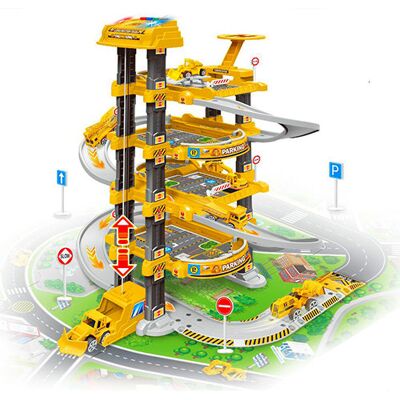 domino-toys Duży Garaż z Elektryczną Windą, Resorakami i Helikopterem Mata Miasta 78 Cm domino-toys Duży Garaż z Elektryczną Windą, Resorakami i Helikopterem Mata Miasta 78 Cm