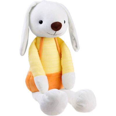 Lean Toys DUŻY PLUSZOWY KRÓLIK W SPODENKACH MASKOTKA Lean Toys DUŻY PLUSZOWY KRÓLIK W SPODENKACH MASKOTKA