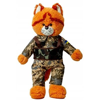Inny producent Duży Pluszowy rudy KOTEK FELIKS w mundurze wojskowym 80 cm PRODUCENT Inny producent Duży Pluszowy rudy KOTEK FELIKS w mundurze wojskowym 80 cm PRODUCENT