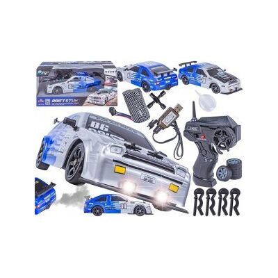 HB Toys DUŻY Samochód Do Driftu Auto RC Drift 1:16 2,4 GHz PARA DYM Srebrna Toyota 4WD LED HB Toys DUŻY Samochód Do Driftu Auto RC Drift 1:16 2,4 GHz PARA DYM Srebrna Toyota 4WD LED