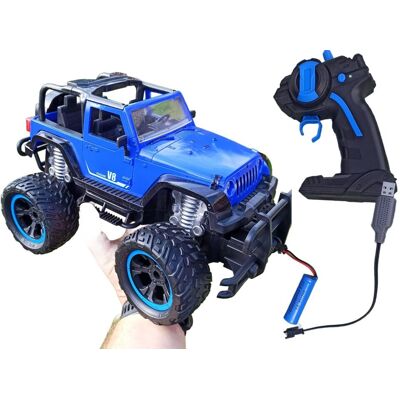 Ciuciubabka Duży Samochód Zdalnie Sterowany TERENOWY OFF-ROAD auto na pilot dla dzieci blue 27x16x17 Ciuciubabka Duży Samochód Zdalnie Sterowany TERENOWY OFF-ROAD auto na pilot dla dzieci blue 27x16x17