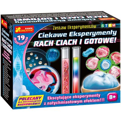 Creative Duży Zestaw Doświadczalny Mały Chemik STEM 19 Eksperymentów dla Dzieci Creative Duży Zestaw Doświadczalny Mały Chemik STEM 19 Eksperymentów dla Dzieci