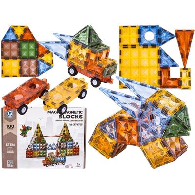 Lean Toys DUZY ZESTAW KLOCKI MAGNETYCZNE KONSTRUKCYJNE Lean Toys DUZY ZESTAW KLOCKI MAGNETYCZNE KONSTRUKCYJNE