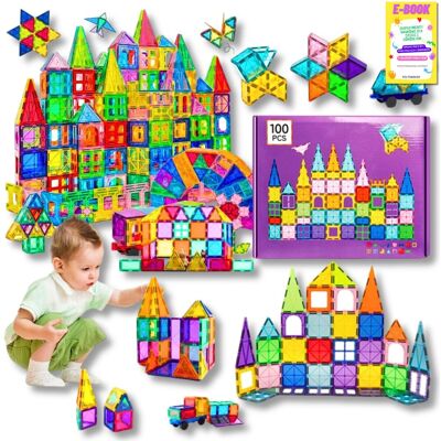 Pltb Duży Zestaw Klocki Magnetyczne Konstrukcyjne Edukacyjne Zestaw 100 El Duże Panele 3D Prezent Dla Dziecka + Ebook Pltb Duży Zestaw Klocki Magnetyczne Konstrukcyjne Edukacyjne Zestaw 100 El Duże Panele 3D Prezent Dla Dziecka + Ebook