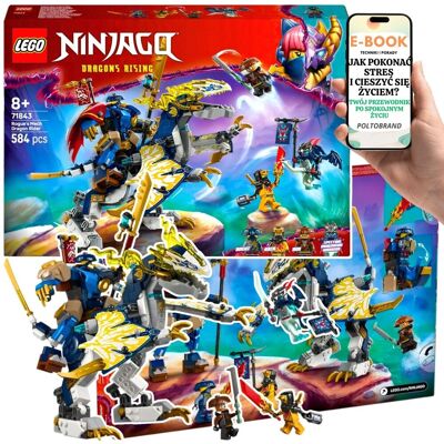 DUŻY ZESTAW LEGO DLA CHŁOPCA - NINJAGO Mech i smok w jednym • zestaw 2w1 z bronią ninja, 4 minifigurkami i tajnym sztandarem Lego Dla Wnuczka Syna.. DUŻY ZESTAW LEGO DLA CHŁOPCA - NINJAGO Mech i smok w jednym • zestaw 2w1 z bronią ninja, 4 minifigurkami i tajnym sztandarem Lego Dla Wnuczka Syna..