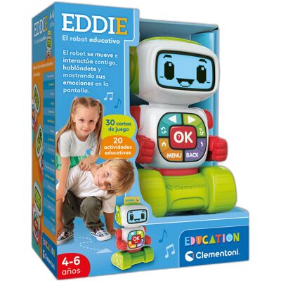 Clementoni Edukacyjny Robot Interaktywny Eddie - Zabawa I Nauka W Jednym Clementoni Edukacyjny Robot Interaktywny Eddie - Zabawa I Nauka W Jednym