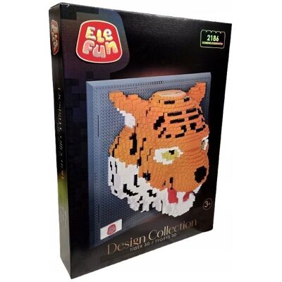 Elefun Design Collection Tygrys 3D Klocki 2186el. Elefun Design Collection Tygrys 3D Klocki 2186el.