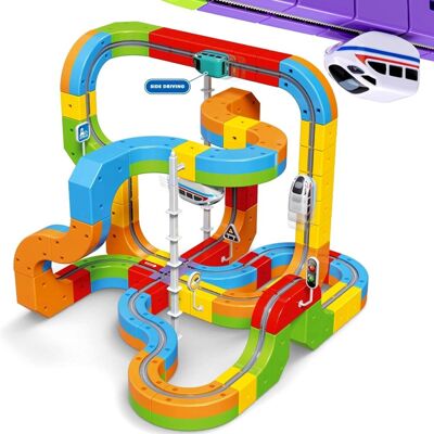 KidsGifts Elektryczna Kolejka Tor Pociąg Antygrawitacyjny Klocki Magnetyczne 65 elementów KidsGifts Elektryczna Kolejka Tor Pociąg Antygrawitacyjny Klocki Magnetyczne 65 elementów
