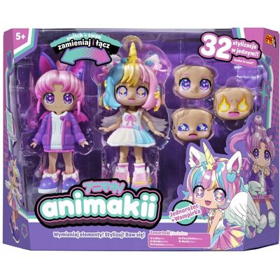 Epee EP60525 Animakii Jednorożec i Wampirka Lalka anime + 32 stylizacje Epee EP60525 Animakii Jednorożec i Wampirka Lalka anime + 32 stylizacje