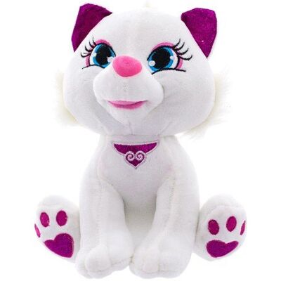 EuroBaby, pluszowy kotek, biały, 20 cm EuroBaby, pluszowy kotek, biały, 20 cm